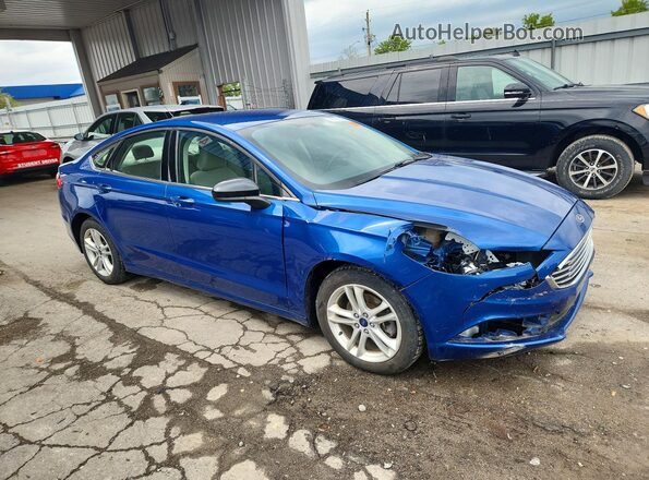 3FA6P0H79JR108258 2018 FORD FUSION Blue Առջևի աջ