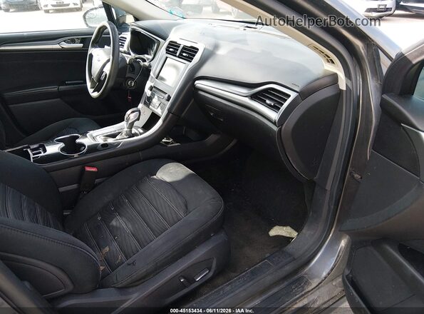 3FA6P0H7XGR165366 2016 FORD FUSION Gray Вид салону спереду