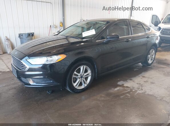 3FA6P0H7XJR186855 2018 FORD FUSION Black Front left