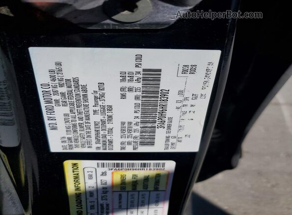 3FA6P0H96HR183902 2017 FORD FUSION Black Շարժիչի բաժամունքի տեսք