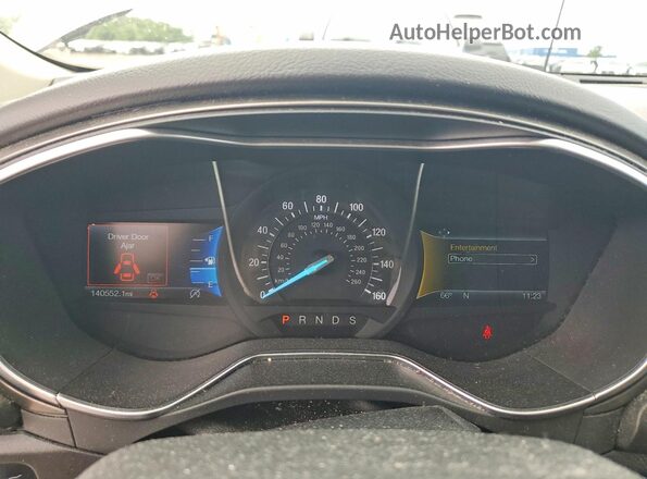 3FA6P0HD0HR305206 2017 FORD FUSION Silver Instrument cluster view