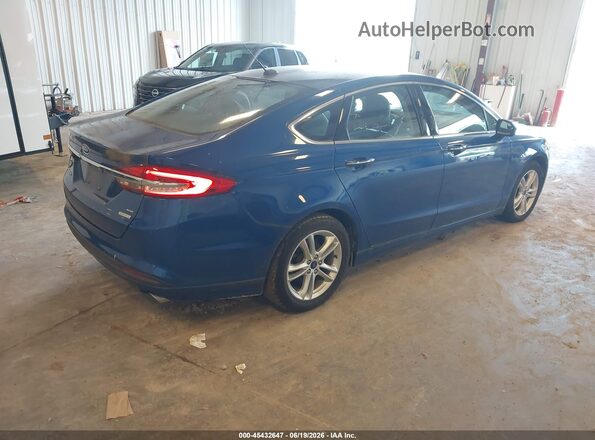 3FA6P0HD0JR160836 2018 FORD FUSION Blue Trasero derecho