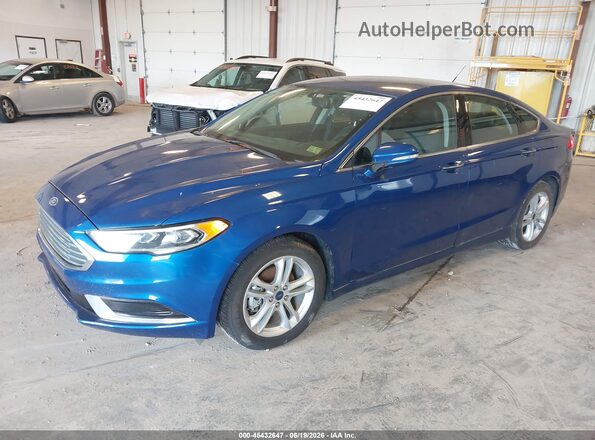 3FA6P0HD0JR160836 2018 FORD FUSION Blue Vista tres cuartos delantera izquierda