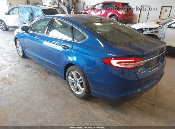 3FA6P0HD0JR160836 2018 FORD FUSION Blue Trasero izquierdo