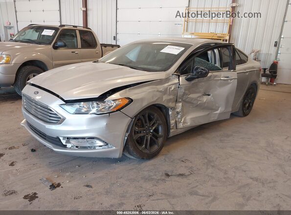 3FA6P0HD0JR191133 2018 FORD FUSION Серебряный Передняя левая четверть