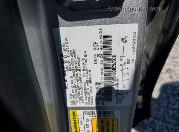 3FA6P0HD0JR262038 2018 FORD FUSION Silver Շարժիչի բաժամունքի տեսք