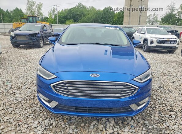 3FA6P0HD1HR292014 2017 FORD FUSION Blue Вид спереду