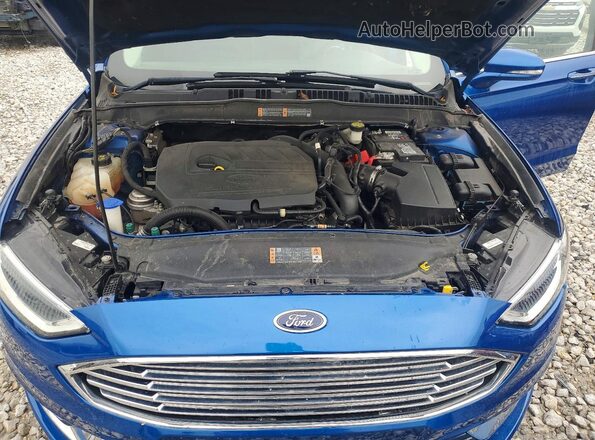 3FA6P0HD1HR292014 2017 FORD FUSION Blue Вид задньої частини салону