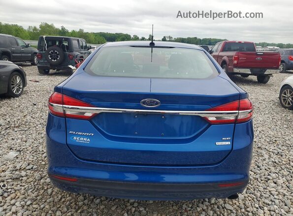 3FA6P0HD1HR292014 2017 FORD FUSION Blue Вид ззаду