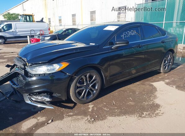 3FA6P0HD1JR126520 2018 FORD FUSION Black Передня ліва чверть