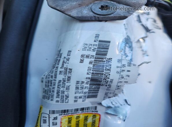 3FA6P0HD1JR207906 2018 FORD FUSION White Engine compartment view