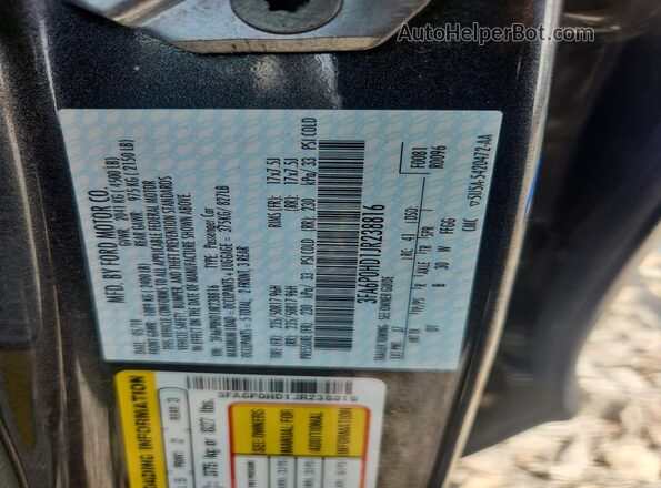 3FA6P0HD1JR238816 2018 FORD FUSION Gray 