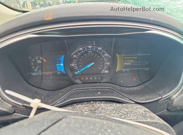 3FA6P0HD1LR124172 2020 FORD FUSION Black Instrument cluster view