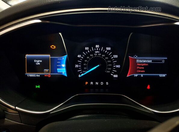 3FA6P0HD2GR281179 2016 FORD FUSION Черный Вид щитка приборов