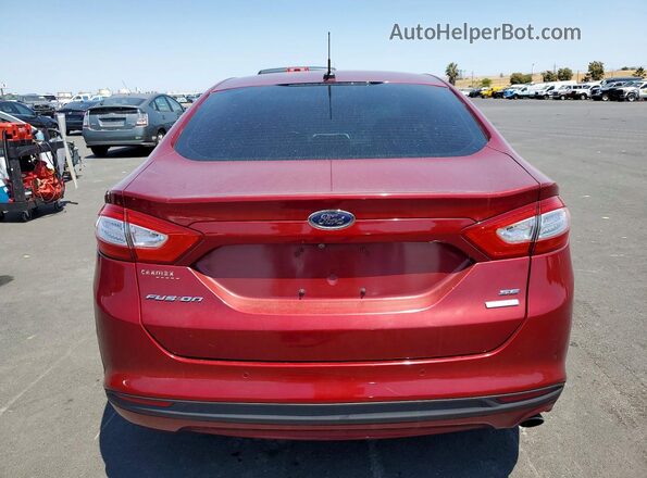 3FA6P0HD2GR282798 2016 FORD FUSION Red Vista trasera