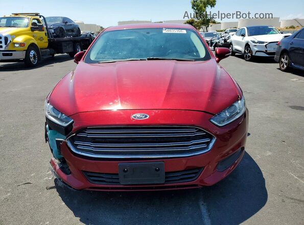 3FA6P0HD2GR282798 2016 FORD FUSION Red Vista frontal