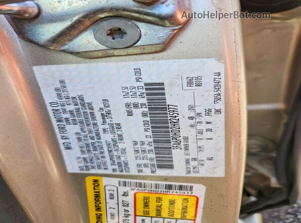 3FA6P0HD2HR245977 2017 FORD FUSION Tan 