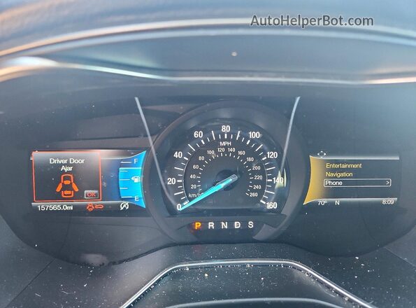3FA6P0HD2HR272211 2017 FORD FUSION Black Вид щитка приладів