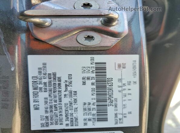 3FA6P0HD2JR162703 2018 FORD FUSION Gray 