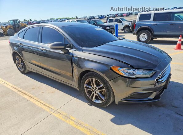 3FA6P0HD2JR255818 2018 FORD FUSION Gray Front right