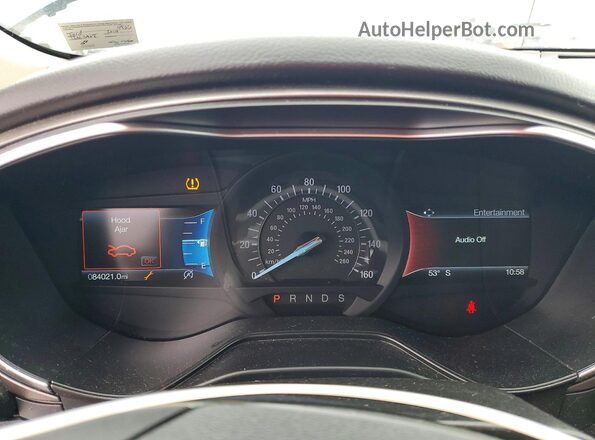 3FA6P0HD2KR229866 2019 FORD FUSION Blue Вид щитка приладів