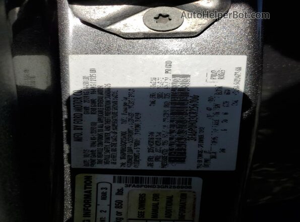 3FA6P0HD3GR256906 2016 FORD FUSION Black 