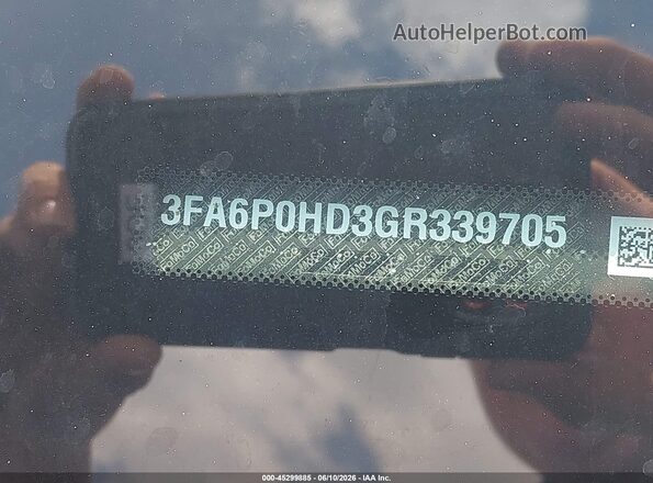 3FA6P0HD3GR339705 2016 FORD FUSION Blue ძრავის განყოფილების ხედი