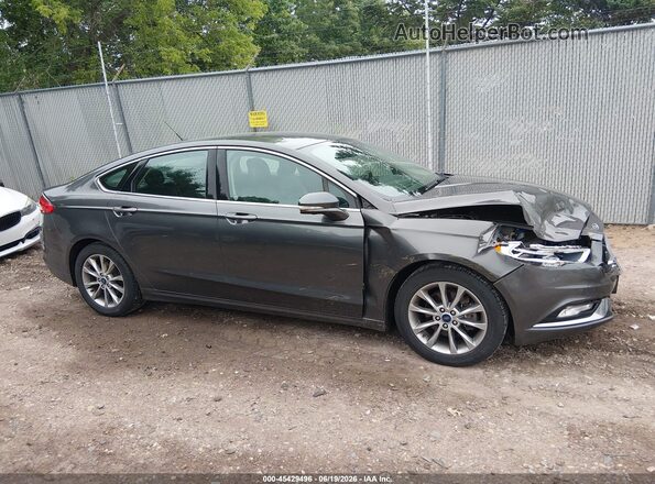 3FA6P0HD3HR129381 2017 FORD FUSION Gray Вид задньої частини салону