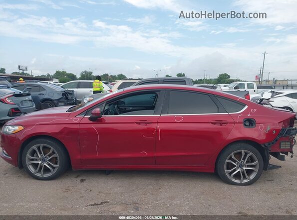 3FA6P0HD3HR304213 2017 FORD FUSION Red 