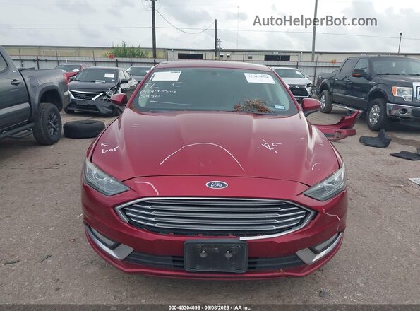 3FA6P0HD3HR304213 2017 FORD FUSION Red Rear interior view