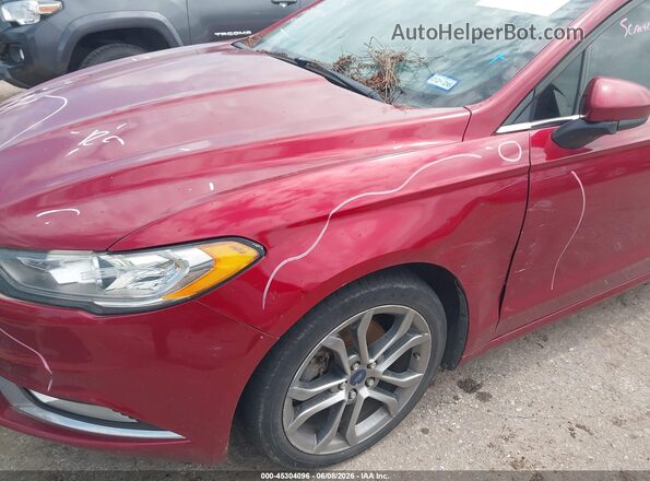 3FA6P0HD3HR304213 2017 FORD FUSION Red Front view