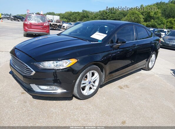 3FA6P0HD3JR121951 2018 FORD FUSION Black Vista tres cuartos delantera izquierda