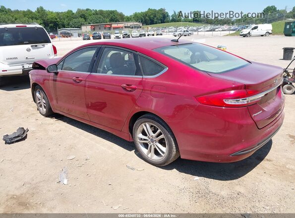 3FA6P0HD3JR148535 2018 FORD FUSION Red Задня ліва чверть