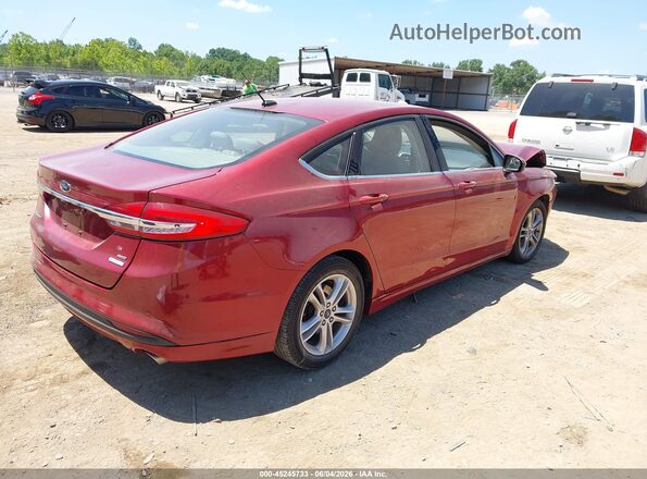 3FA6P0HD3JR148535 2018 FORD FUSION Red Задня права чверть