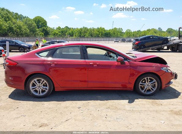 3FA6P0HD3JR148535 2018 FORD FUSION Red Вид щитка приладів
