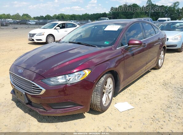 3FA6P0HD3JR166761 2018 FORD FUSION Бордовый Передняя левая четверть