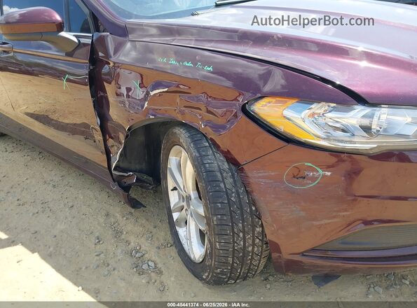 3FA6P0HD3JR166761 2018 FORD FUSION Бордовый Вид спереди