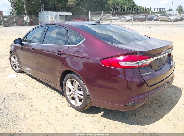 3FA6P0HD3JR166761 2018 FORD FUSION Бордовый Задняя левая четверть