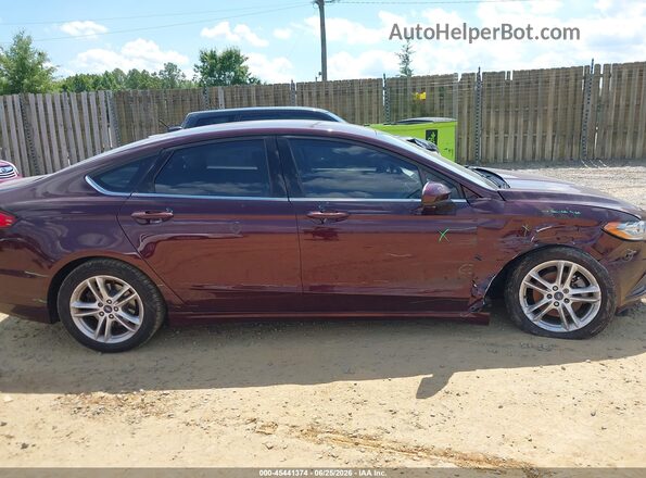3FA6P0HD3JR166761 2018 FORD FUSION Бордовый Вид задней части салона