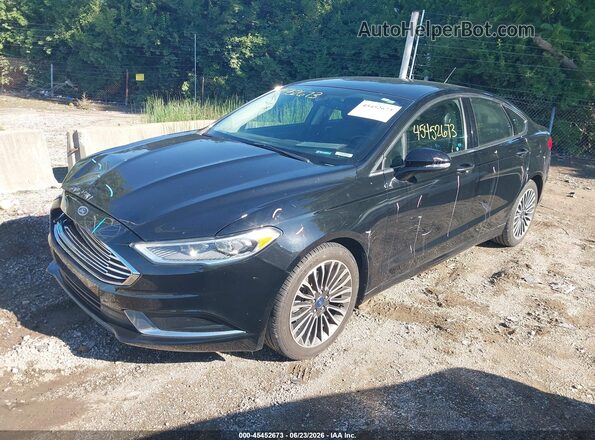 3FA6P0HD3JR185763 2018 FORD FUSION Черный Передняя левая четверть