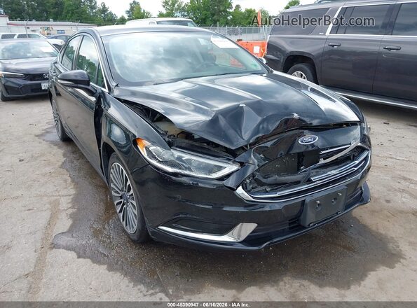 3FA6P0HD3JR217000 2018 FORD FUSION Black Front view