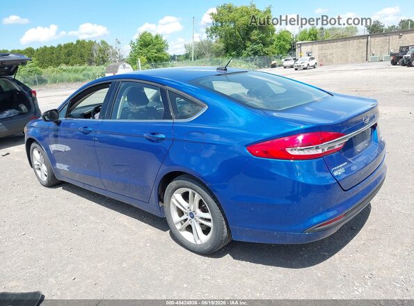 3FA6P0HD3JR275768 2018 FORD FUSION Blue Rear left