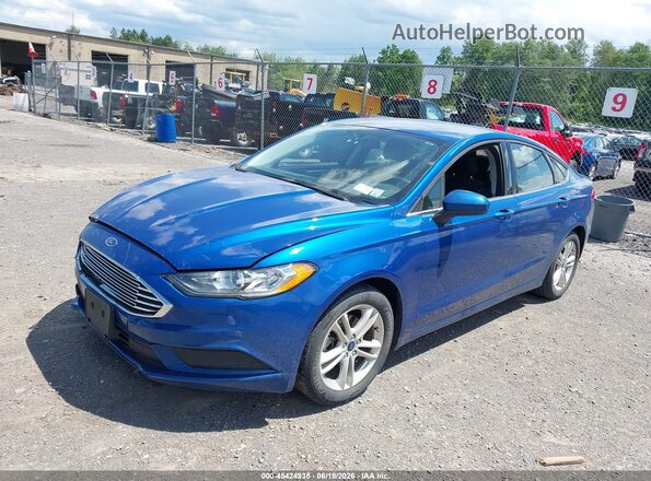 3FA6P0HD3JR275768 2018 FORD FUSION Blue Front left