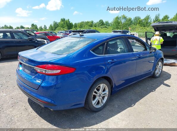 3FA6P0HD3JR275768 2018 FORD FUSION Blue Rear right