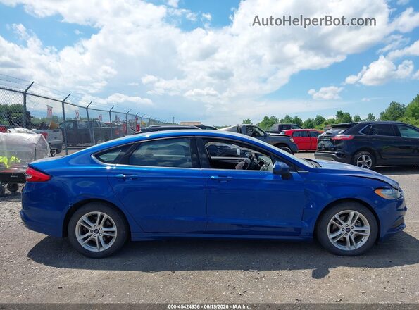 3FA6P0HD3JR275768 2018 FORD FUSION Blue Rear interior view