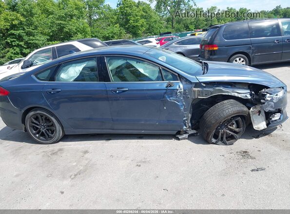 3FA6P0HD3KR166129 2019 FORD FUSION Blue Rear interior view