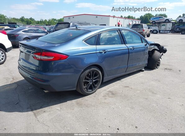 3FA6P0HD3KR166129 2019 FORD FUSION Blue Rear right