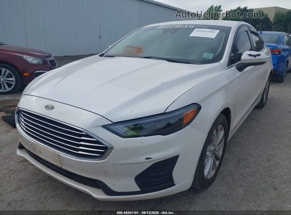 3FA6P0HD3LR259377 2020 FORD FUSION White Vista tres cuartos delantera izquierda