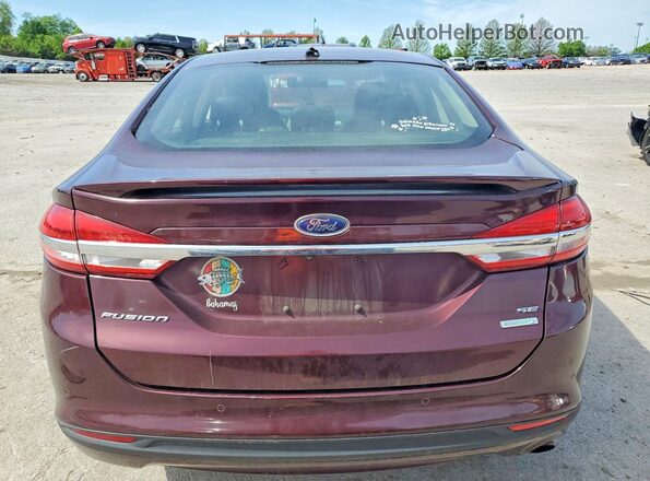 3FA6P0HD4HR262280 2017 FORD FUSION Red Vista trasera