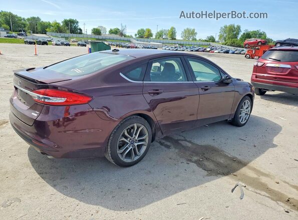 3FA6P0HD4HR262280 2017 FORD FUSION Red Trasero derecho